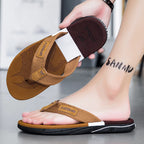 Men’s Striped EVA Flip-Flops: Summer Outdoor Sandals