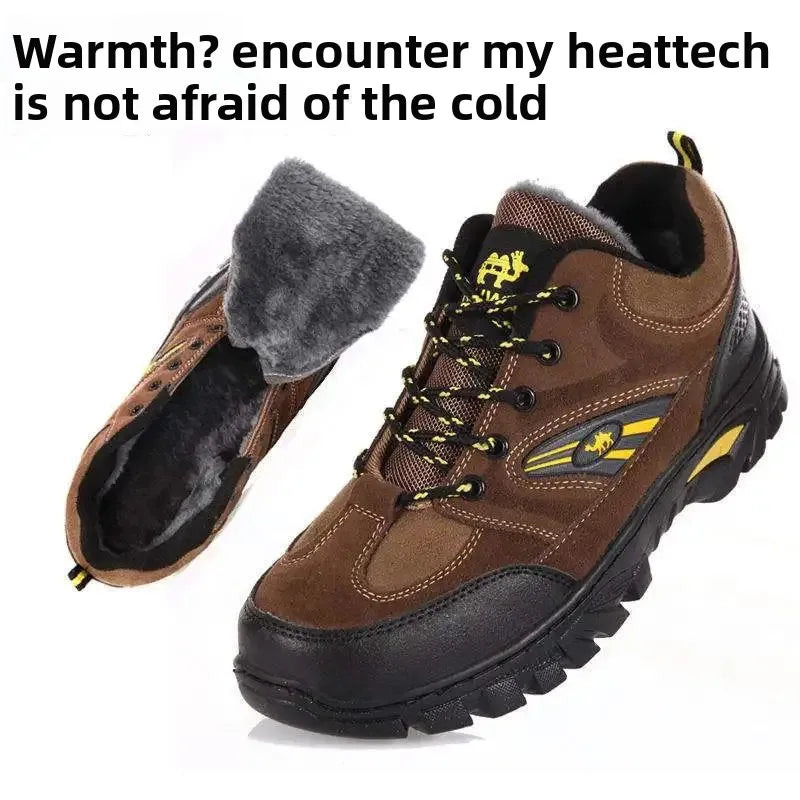 Men’s Warm Fleece-Lined Outdoor Ankle Boots