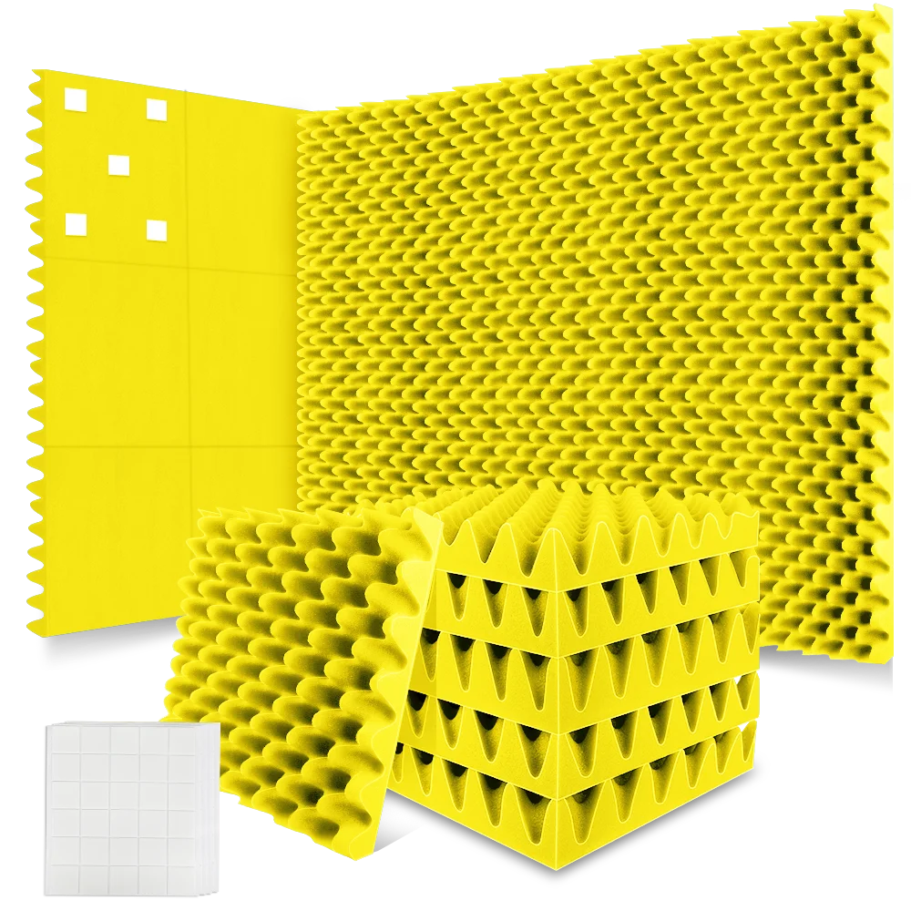 12 Pack Acoustic Wedge Foam Panels 2" x 12" x 12" Soundproofing Noise Cancelling