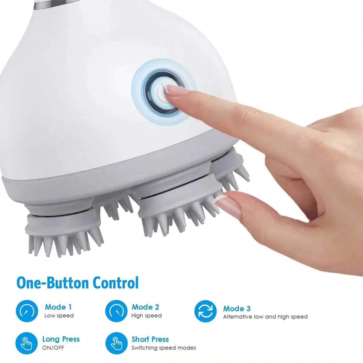 Electric Scalp Massager With Kneading And Massage Nodes