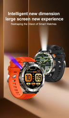 LIGE New Waterproof Smart Watch 600mAh Outdoor Riding Smart Clock Compass Heart Rate Flashlight Bluetooth Call Sports Smartwatch