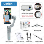 AXNEN AI Smartphone Gimbal 3-Axis Foldable Follow Focus Stabilizer with AI-Module Tripod Stand for Tiktok Vlog Video Photography