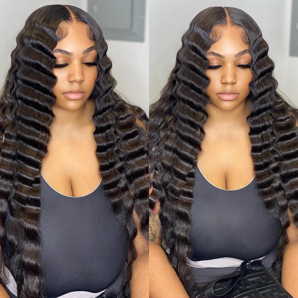 300 Density Loose Deep Wave 13x6 Hd Lace Front Human Hair Wig For Women Brazilian Curly Glueless Wigs On Clearance Sale 30 inch