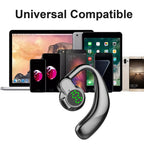 Bluetooth 5.4 Wireless Headset, Long Battery Life Hanging Ears,Start Noise Reduction Digital Display Sports Sleep Music Earring
