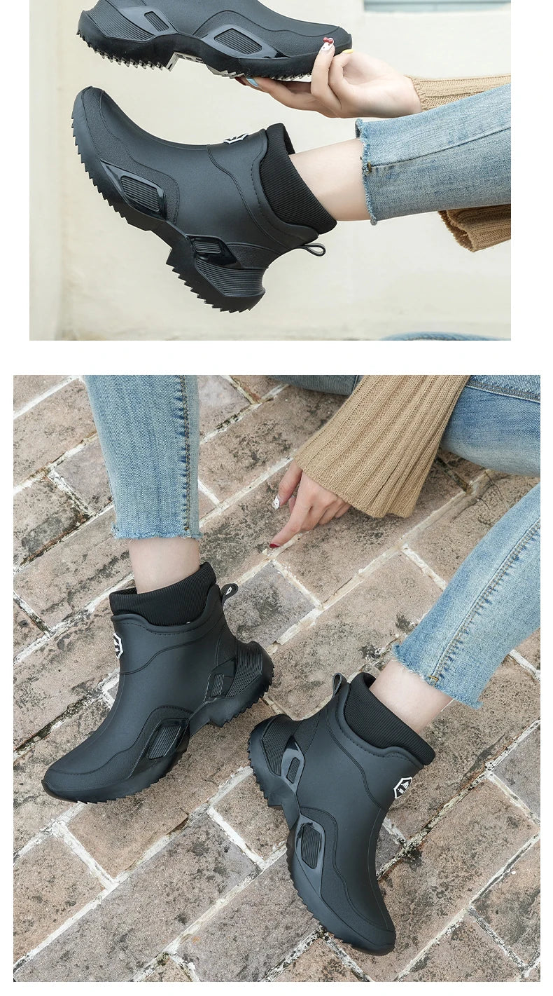 Winter Waterproof Fleece-Lined Rain Boots (Men & Women)