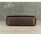 WESTAL Men Crazy Horse Leather Messenger Satchel Bag Large Capacity Leather Shoulder Bag Genuine Leather Crossbody Bag for Men