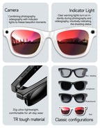 New 800W Camera AI Glasses Men Color-Changing Smart Translation Glasses Photo Video Recording Waterproof Call Smart Sunglasses