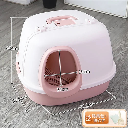 Fully Enclosed Cat Litter Box