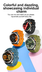 LIGE New Waterproof Smart Watch 600mAh Outdoor Riding Smart Clock Compass Heart Rate Flashlight Bluetooth Call Sports Smartwatch