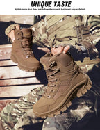 Large Size High Top Outdoor Tactical Boots for Men New Style Field Boots Anti Slip Flight Boots Mining Work Boots Shoes