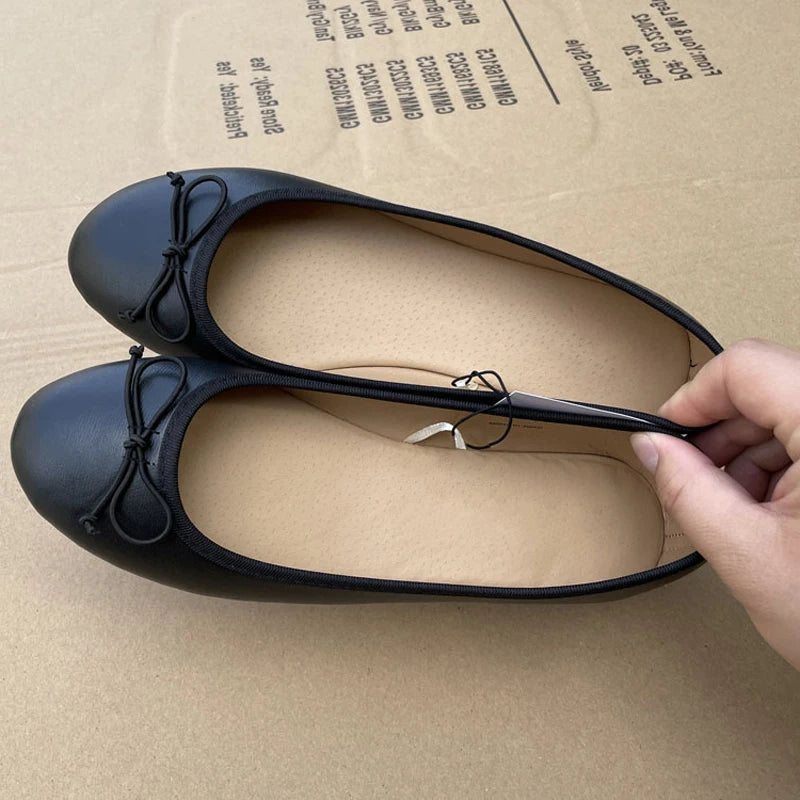 Elegant Bowknot Comfort Slip-On Ballet Flats Ladies