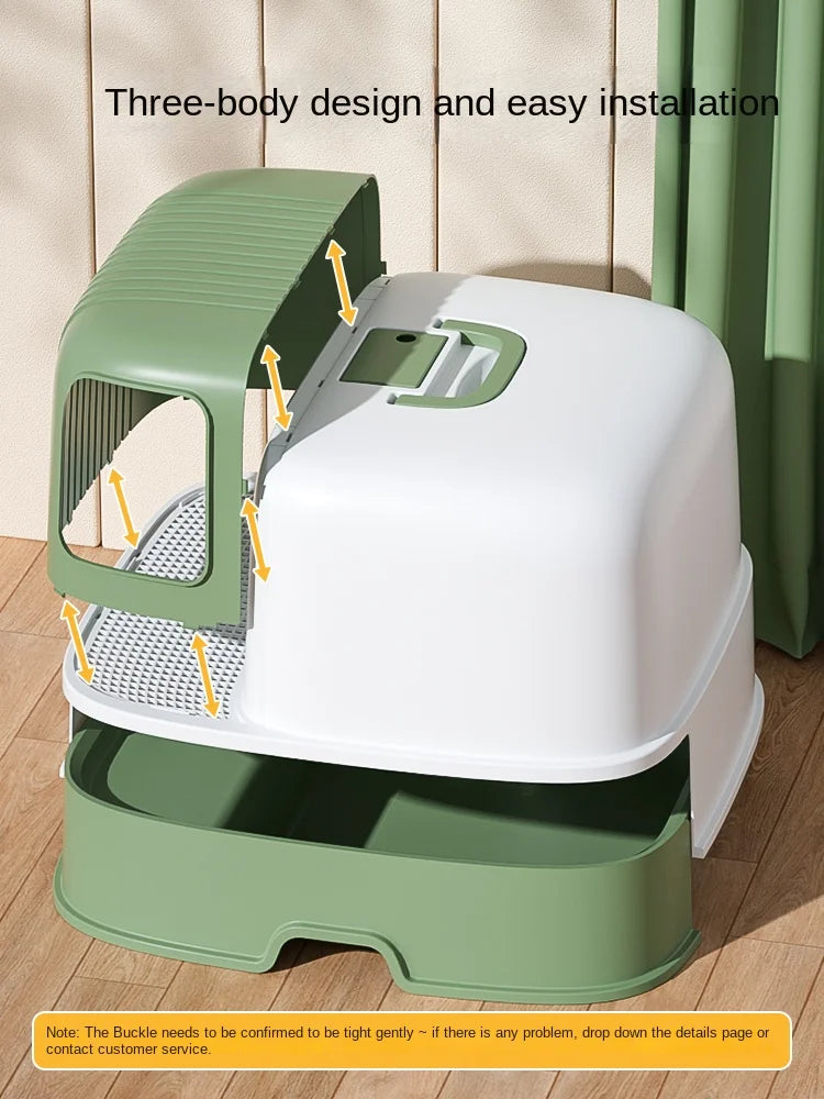 Fully Enclosed Cat Litter Box