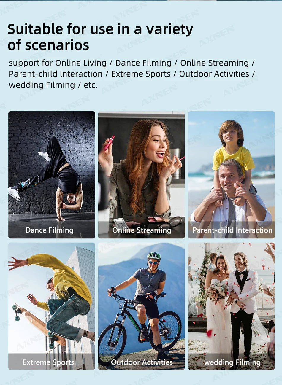 AXNEN AI Smartphone Gimbal 3-Axis Foldable Follow Focus Stabilizer with AI-Module Tripod Stand for Tiktok Vlog Video Photography