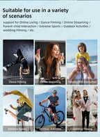 AXNEN AI Smartphone Gimbal 3-Axis Foldable Follow Focus Stabilizer with AI-Module Tripod Stand for Tiktok Vlog Video Photography
