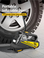 12V 150 PSI Portable Tire Inflator with Digital Gauge & LED Light