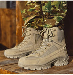 Men's Large Size Outdoor Training Camping Tactical Boots Anti-slip Wear-resistant Mountain Climbing Military Boots Breathable...