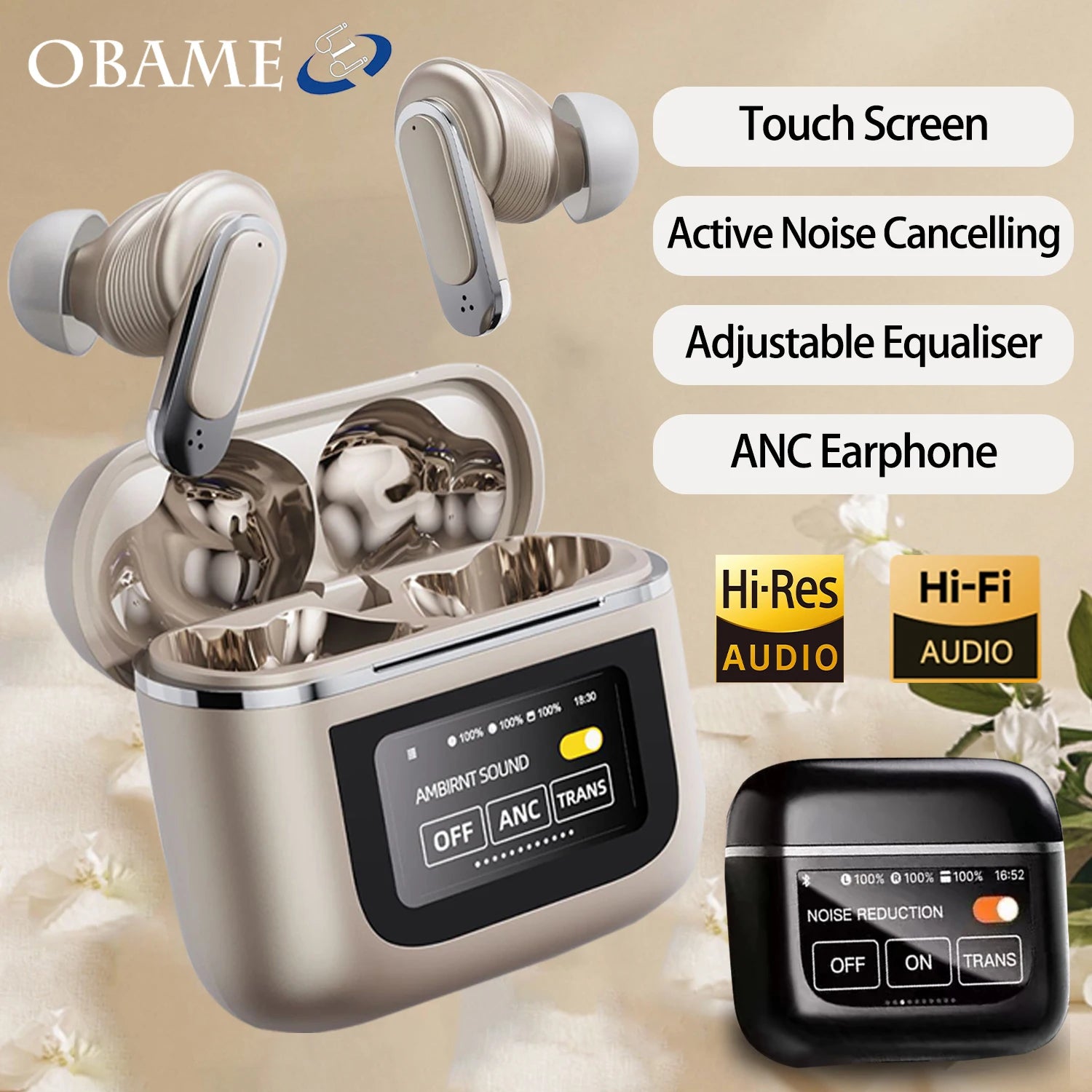 2025 New Design ANC+ENC TWS V8 In-Ear Headphones Noise Cancelling Wireless Earbud Gaming Compatible Smart Phone Computers Laptop