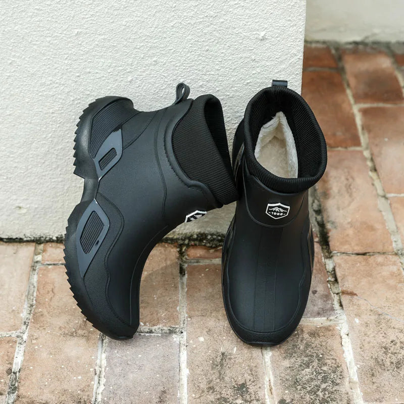 Winter Waterproof Fleece-Lined Rain Boots (Men & Women)