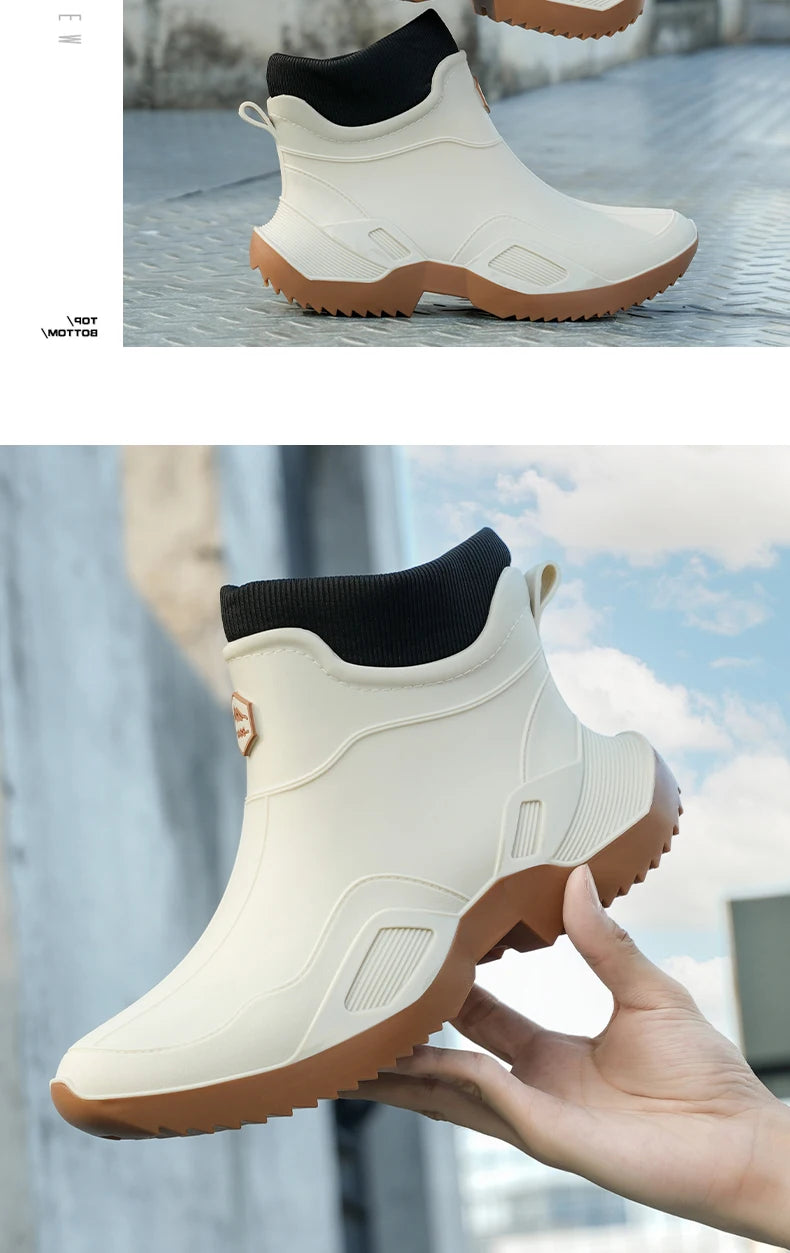Winter Waterproof Fleece-Lined Rain Boots (Men & Women)