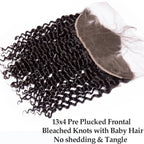 28 30 32 Inches Deep Wave Bundles With Frontal 13x4 HD Lace Brazilian Remy Hair Bundles for Black Women Lace Closure With Bundle