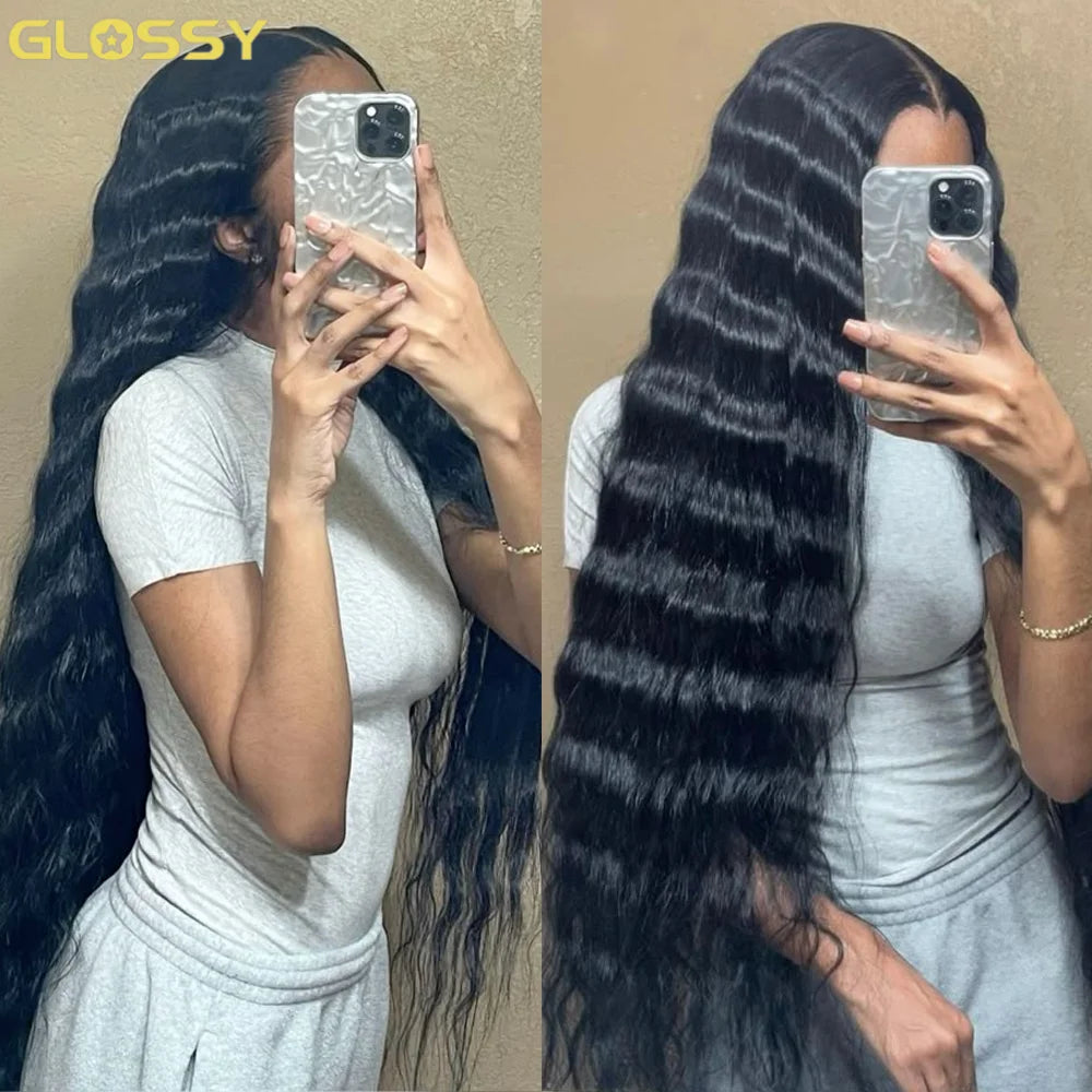 300 Density Loose Deep Wave 13x6 Hd Lace Front Human Hair Wig For Women Brazilian Curly Glueless Wigs On Clearance Sale 30 inch