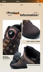 Waterproof Safety Boots Men Indestructible Steel Toe Work Boots Anti-smash Stab-resistant Safety Shoes Biker Botas Para Hombre