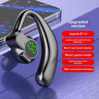 Bluetooth 5.4 Wireless Headset, Long Battery Life Hanging Ears,Start Noise Reduction Digital Display Sports Sleep Music Earring
