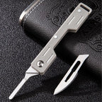 Mini Folding Surgical Knife, Stainless Steel Holder, Plastic Handle, Medical Outdoor Portable Unboxing EDC Knife