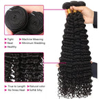 28 30 32 Inches Deep Wave Bundles With Frontal 13x4 HD Lace Brazilian Remy Hair Bundles for Black Women Lace Closure With Bundle