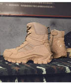 Men Climbing Shoes Tactical Boots Waterproof Military High Quality Motorcycle Hunting Hiking Shoes Breathable Army Boot Brand
