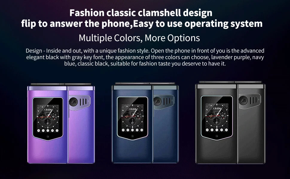 HAMTOD T8 Flip Phone 128MB ROM+ 48MB RAM 4G Cellphone