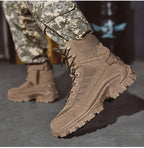 Men's Large Size Outdoor Training Camping Tactical Boots Anti-slip Wear-resistant Mountain Climbing Military Boots Breathable...