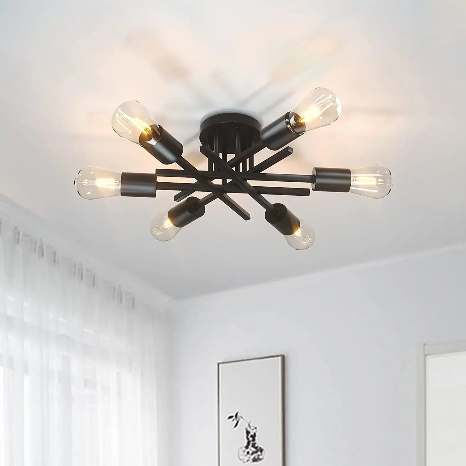 Semi Flush Mount Modern Chandelier Ceiling Light Fixture