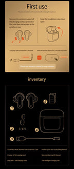 2025 New Design ANC+ENC TWS V8 In-Ear Headphones Noise Cancelling Wireless Earbud Gaming Compatible Smart Phone Computers Laptop