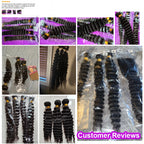 Burmese Curly Hair Bundles with Closure 4x4 13x4 Frontal Deep Wave Bundles Virgin Human Hair Vietnamese Raw Human Hair Extension