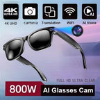 New 800W Camera AI Glasses Men Color-Changing Smart Translation Glasses Photo Video Recording Waterproof Call Smart Sunglasses