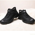Men's Winter Velvet Thick Boots Outdoor High Top Snow boots Casual Waterproof Shoes New Lace Up Men Cotton Shoes Botas Zapatos ﻿