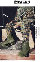 Men Climbing Shoes Tactical Boots Waterproof Military High Quality Motorcycle Hunting Hiking Shoes Breathable Army Boot Brand