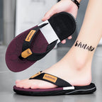 Men’s Striped EVA Flip-Flops: Summer Outdoor Sandals