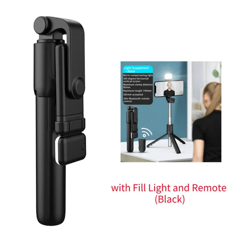 Bluetooth Selfie Stick Tripod with Remote & LED Light
