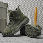 Plus Size Autumn/Winter Men's High-Top Boots - Non-Slip Thick-Soled Hiking & Work Boots