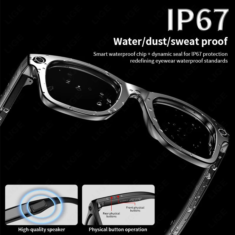 AI Smart Glasses with Camera and Video Recording