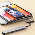 8 in 2 USB +Type C HUB Docking Station with 3.5mm Audio Jack and  Micro SD Card Reader