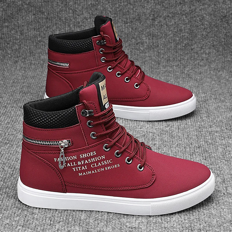 Men’s High-Top Casual Sneakers – Lace-Up Everyday Shoes
