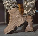 Men's Large Size Outdoor Training Camping Tactical Boots Anti-slip Wear-resistant Mountain Climbing Military Boots Breathable...