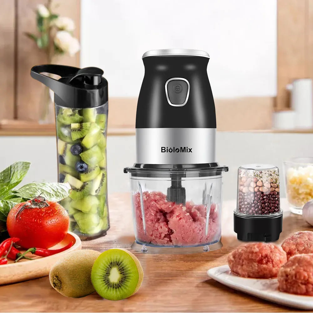 High Speed Multi Function 500W Food Processor Meat Grinder Portable Personal Mini Blender Mixer Juicer Dry Grinder 800ml Chopper