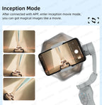 AXNEN AI Smartphone Gimbal 3-Axis Foldable Follow Focus Stabilizer with AI-Module Tripod Stand for Tiktok Vlog Video Photography