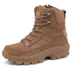 Men Climbing Shoes Tactical Boots Waterproof Military High Quality Motorcycle Hunting Hiking Shoes Breathable Army Boot Brand