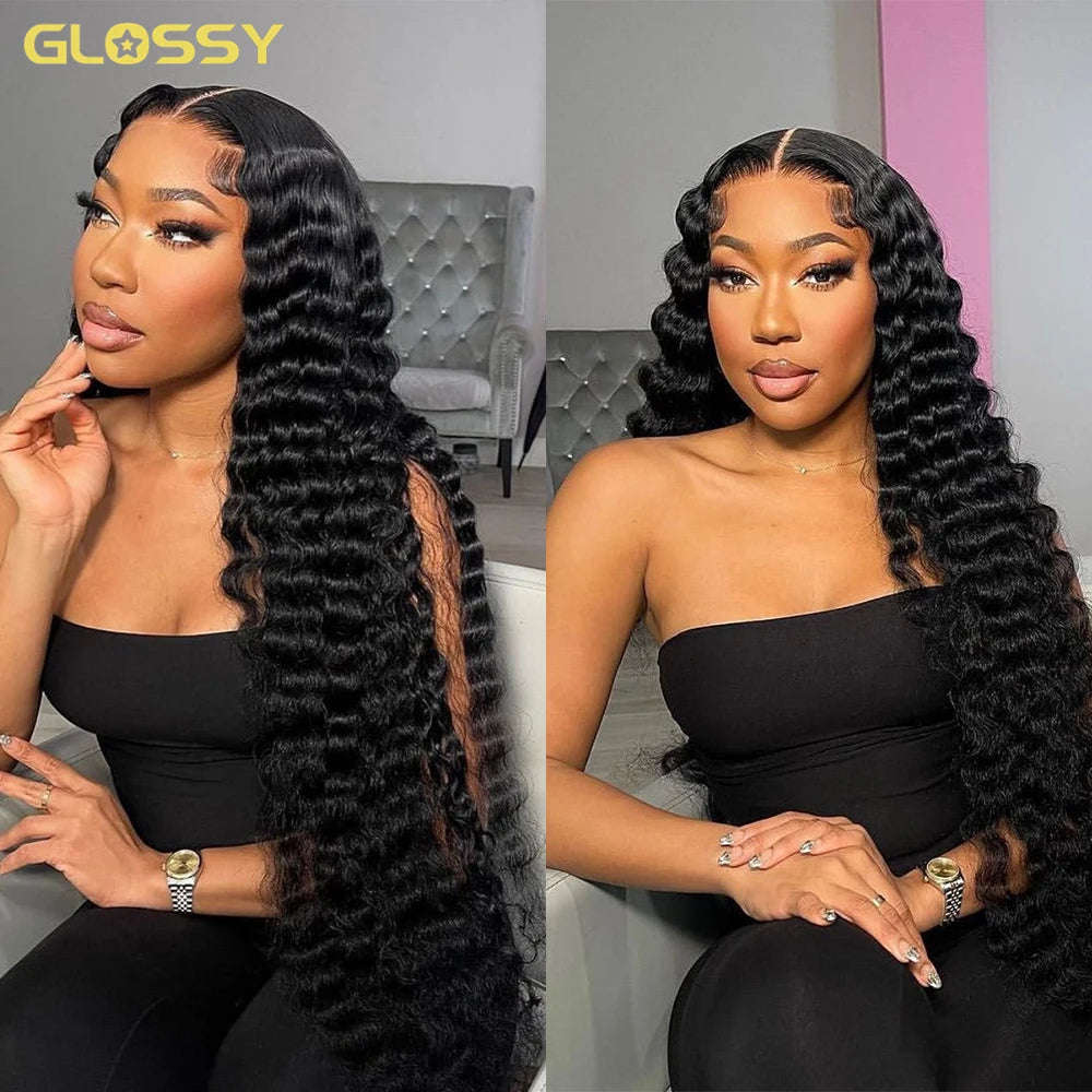 300 Density Loose Deep Wave 13x6 Hd Lace Front Human Hair Wig For Women Brazilian Curly Glueless Wigs On Clearance Sale 30 inch