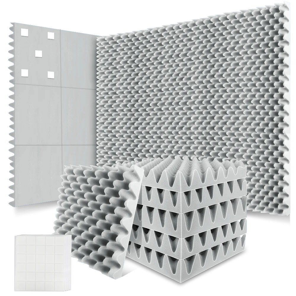 12 Pack Acoustic Wedge Foam Panels 2" x 12" x 12" Soundproofing Noise Cancelling